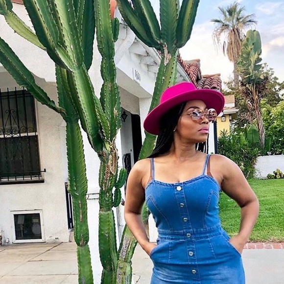 HOT PINK Felt Panama wide Fedora - Picture 5 of 9